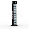 Tall Eurohook floor display with foamex body and MDF base, designed for hanging retail products in a compact footprint.
