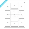 DDP Workshop Flash Board 2 acrylic display panel with mixed A4 and A3 pockets in portrait and landscape orientations, wall mounted with satin silver fixings