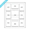 Customisable acrylic photo display board with a layout of A4 and A5 pockets in a portrait orientation.