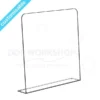 Clear acrylic safety screen with base return, ideal for counters and reception desks.