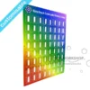 Rainbow-coloured school photo board with multiple clear acrylic pockets and custom header for Waterbeach Community Primary School.