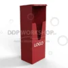 Weatherproof red metal canopy dump bin for newspapers and magazines