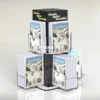 Countertop acrylic greeting card spinner with 8 double-sided and 4 single-sided pockets, featuring “Classic Stylish Beautiful” branding on a black header.