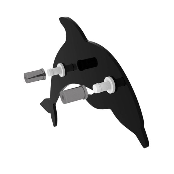 Wall Mounted Acrylic Dolphin - Image 3