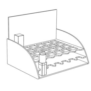 Alternative view of Curved Lipstick Display Stand