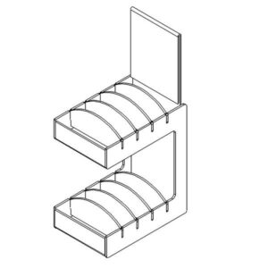 Alternative view of Coaster Display Stand 2 Tier - Acrylic